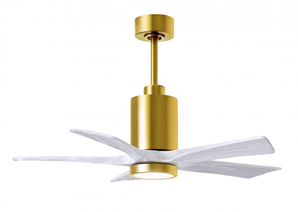 Patricia-5 - 42" Five Blade Ceiling Fan - 5CCT Integrated LED - Brushed Brass Finish