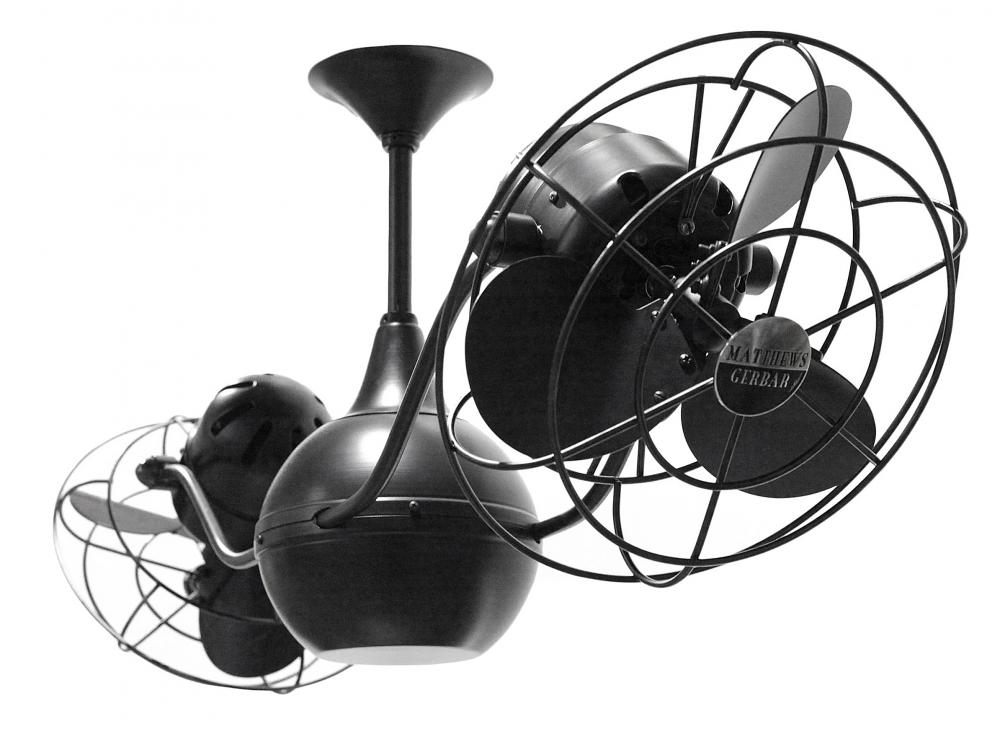 Vent Bettina - Rotational Ceiling Fan - Matte Black Finish - Metal Blades