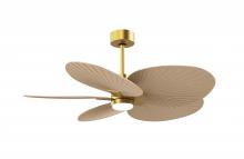 Matthews Fan Company AKTPLK-BRBR-LM - Alessandra Tropical - Five Blade Ceiling Fan - 5CCT Integrated LED - Brushed Brass Finish