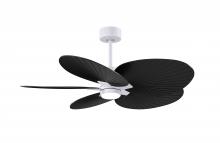 Matthews Fan Company AKTPLK-MWH-BK - Alessandra Tropical - Five Blade Ceiling Fan - 5CCT Integrated LED - Matte White Finish