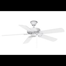 Matthews Fan Company AM-TW-WH-52 - America - 52" Builder Fan - Gloss White Finish - Reversible White/Wood Tone Blades