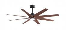 Matthews Fan Company ANLK-BK-WN-64 - Ariella - Eight Blade Ceiling Fan - 5CCT Integrated LED - Matte Black Finish - Walnut Tone Blades