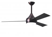 Matthews Fan Company DA-BB-BB - Donaire - Three Blade Paddle Fan - Integrated LED - Brushed Bronze Finish - Brushed Bronze Blades