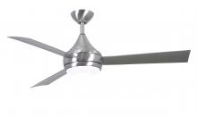 Matthews Fan Company DA-BS-BS - Donaire - Three Blade Paddle Fan - Integrated LED - Brushed Stainless Finish