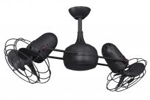 Matthews Fan Company DG-BK-MTL - Dagny - Rotational Ceiling Fan - Matte Black Finish - Metal Blades