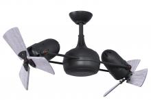Matthews Fan Company DG-BK-WDBW - Dagny - Rotational Ceiling Fan - Matte Black Finish - Barn Wood Tone Wood Blades