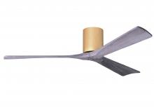 Matthews Fan Company IR3H-LM-BW-60 - Irene-3H - Three Blade Flush Mount Paddle Fan - 60" - Light Maple Tone Finish