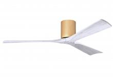 Matthews Fan Company IR3H-LM-MWH-60 - Irene-3H - Three Blade Flush Mount Paddle Fan - 60" - Light Maple Tone Finish