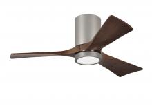 Matthews Fan Company IR3HLK-BN-WA-42 - Irene-3HLK - 42" Three Blade Flush Mount Paddle Fan - 5CCT Integrated LED - Brushed Nickel Finis