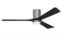 Matthews Fan Company IR3HLK-BP-BK-60 - Irene-3HLK - 60" Three Blade Flush Mount Paddle Fan - 5CCT Integrated LED - Brushed Pewter Finis