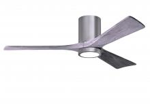 Matthews Fan Company IR3HLK-BP-BW-52 - Irene-3HLK - 52" Three Blade Flush Mount Paddle Fan - 5CCT Integrated LED - Brushed Pewter Finis