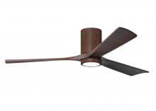 Matthews Fan Company IR3HLK-WN-WA-60 - Irene-3HLK - 60" Three Blade Flush Mount Paddle Fan - 5CCT Integrated LED - Walnut Tone Finish