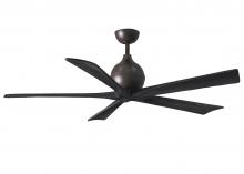 Matthews Fan Company IR5-TB-BK-60 - Irene-5 - 60" Five Blade Paddle Fan - Textured Bronze Finish - Matte Black Blades