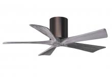 Matthews Fan Company IR5H-BB-BW-42 - Irene-5H five-blade flush mount paddle fan in Brushed Bronze finish with 42” solid barn wood ton