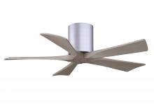 Matthews Fan Company IR5H-BN-GA-42 - Irene-5H - 42" Five Blade Flush Mount Paddle Fan - Brushed Nickel Finish - Gray Ash Tone Blades