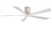 Matthews Fan Company IR5H-BW-MWH-60 - Irene-5H - 60" Five Blade Flush Mount Paddle Fan - Barn Wood Tone Finish - Matte White Blades