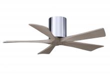 Matthews Fan Company IR5H-CR-GA-42 - Irene-5H - 42" Five Blade Flush Mount Paddle Fan - Polished Chrome Finish - Gray Ash Tone Blades