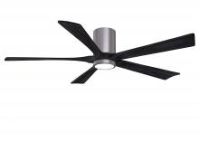 Matthews Fan Company IR5HLK-BP-BK-60 - Irene-5HLK - 60" Five Blade Flush Mount Paddle Fan - 5CCT Integrated LED - Brushed Pewter Finish