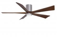 Matthews Fan Company IR5HLK-BP-WA-60 - Irene-5HLK - 60" Five Blade Flush Mount Paddle Fan - 5CCT Integrated LED - Brushed Pewter Finish