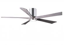 Matthews Fan Company IR5HLK-CR-BW-60 - Irene-5HLK - 60" Five Blade Flush Mount Paddle Fan - 5CCT Integrated LED - Polished Chrome Finis