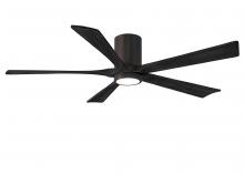 Matthews Fan Company IR5HLK-TB-BK-60 - Irene-5HLK - 60" Five Blade Flush Mount Paddle Fan - 5CCT Integrated LED - Textured Bronze Finis