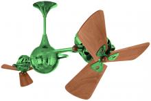 Matthews Fan Company IV-GREEN-WD - Italo Ventania - Rotational Ceiling Fan - Esmerelda Finish - Mahogany Tone Blades