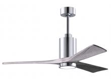 Matthews Fan Company PA3-CR-BW-52 - Patricia-3 - 52" Three Blade Ceiling Fan - 5CCT Integrated LED - Polished Chrome Finish