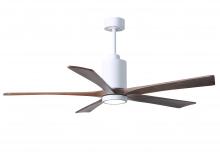Matthews Fan Company PA5-WH-WA-60 - Patricia-5 - 60" Five Blade Ceiling Fan - 5CCT Integrated LED - Gloss White Finish
