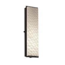 Justice Design Group FSN-7565W-WEVE-MBLK - Avalon 24" ADA Outdoor/Indoor LED Wall Sconce