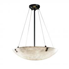 Justice Design Group CLD-9662-35-NCKL-F4 - 24" Pendant Bowl w/ LARGE SQUARE W/ POINT FINIALS