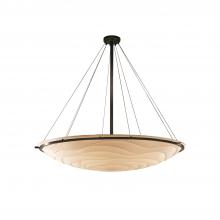 Justice Design Group PNA-9697-35-WAVE-DBRZ - 48" Round Pendant Bowl w/ Ring