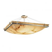 Justice Design Group FAL-9782-25-NCKL-LED5-5000 - 24" Square LED Semi-Flush Bowl w/ Ring