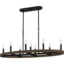 Quoizel HDR842MBK - Hendrix 9-Light Matte Black Linear Chandelier