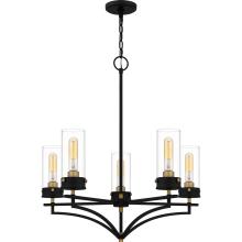 Quoizel HLS5026MBK - Hillside 5-Light Matte Black Chandelier