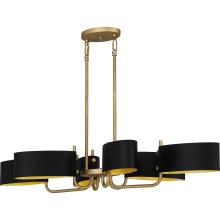 Quoizel MAD641AB - Madden 6-Light Aged Brass Linear Chandelier