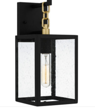 Quoizel ANC8406MBK - Anchorage 1-Light Matte Black Outdoor Wall Lantern