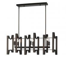 Z-Lite 4000-34BRZ - 6 Light Linear Chandelier