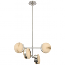 Visual Comfort & Co. Signature Collection KW 5606PN-ALB - Melange 25" Multi-Positional Semi-Flush Chandelier