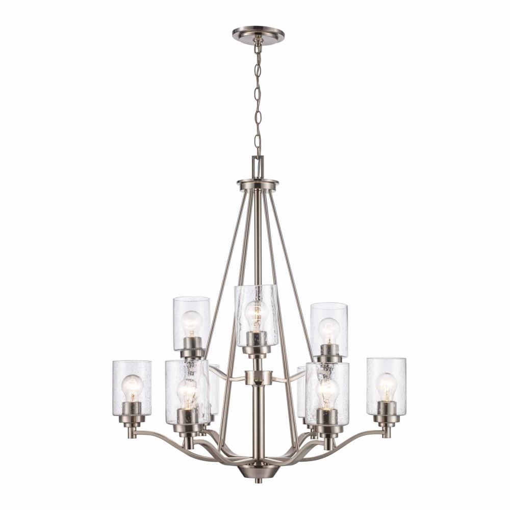 9LT CHANDELIER-DOUBLE DISK-BN-