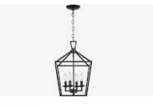 Trans Globe 10264 BK - 4LT PENDANT-BIRD CAGE-BK