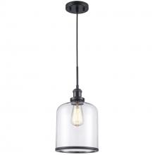 Trans Globe PND-2184 BK - 1LT PENDANT-SML DOWN CLEAR SHA