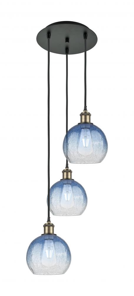 Brookhaven Globe - 3 Light - 14 inch - Black Antique Brass - Cord Hung - Multi Pendant