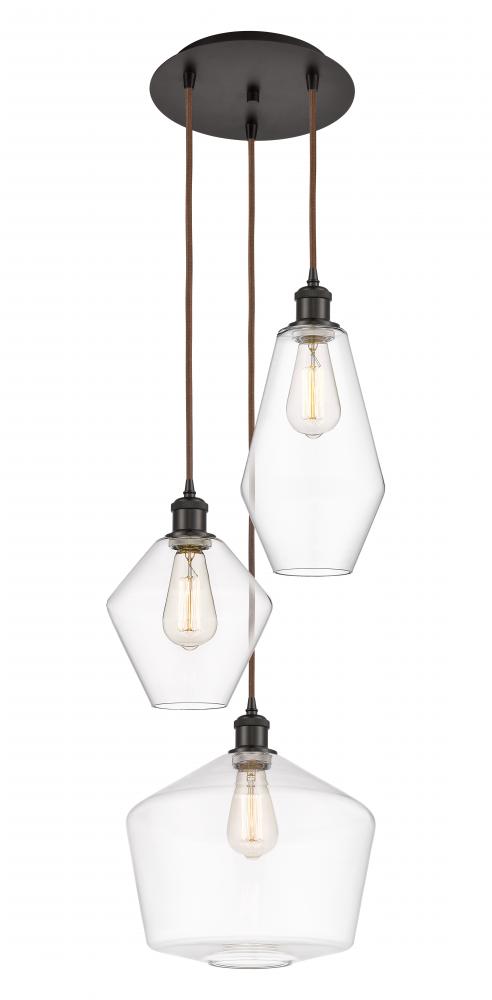 Cindyrella - 3 Light - 17 inch - Oil Rubbed Bronze - Cord hung - Multi Pendant