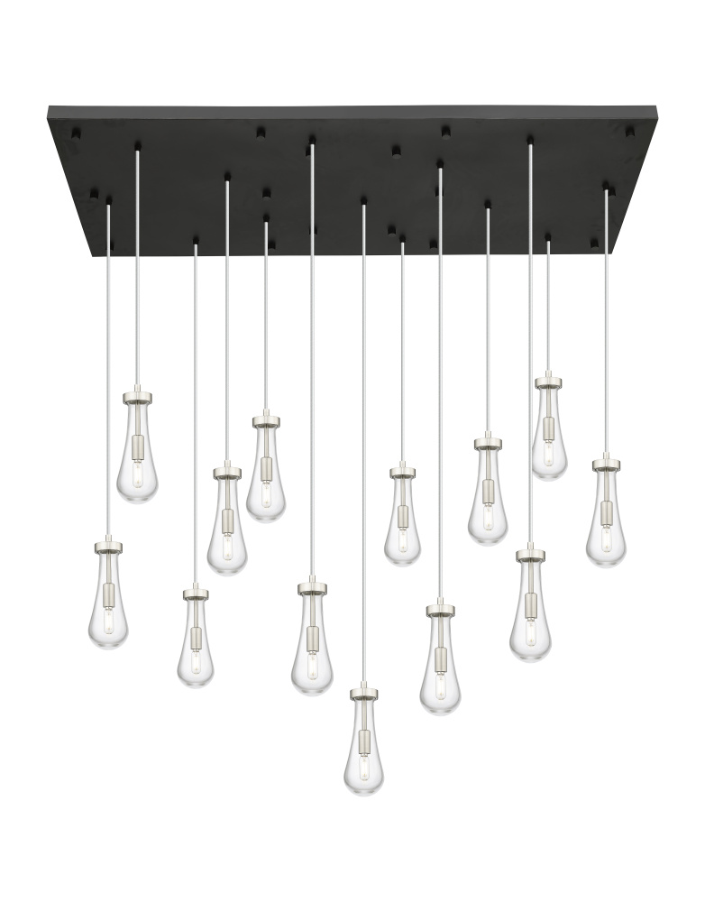 Owego - 13 Light - 54 inch - Brushed Satin Nickel - Multi Pendant