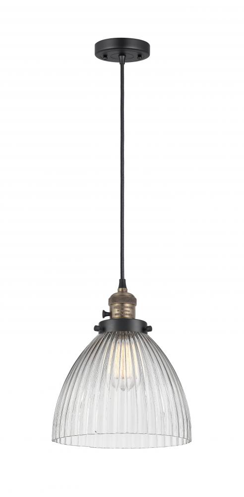 Seneca Falls - 1 Light - 10 inch - Black Antique Brass - Cord hung - Mini Pendant