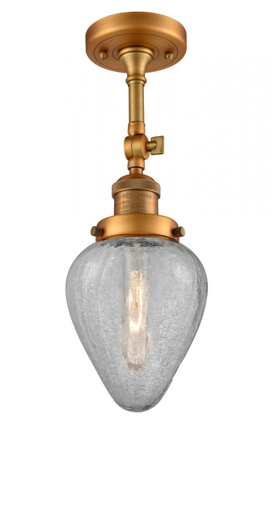 Geneseo - 1 Light - 7 inch - Brushed Brass - Adjustable Semi-Flush Mount