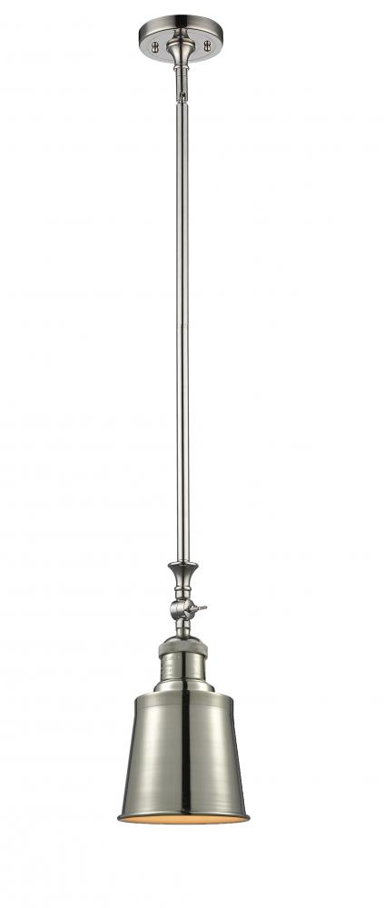 Addison - 1 Light - 5 inch - Polished Nickel - Stem Hung - Adjustable Mini Pendant