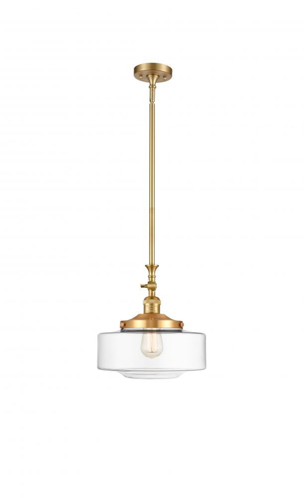 Bridgeton - 1 Light - 12 inch - Satin Gold - Stem Hung - Adjustable Mini Pendant
