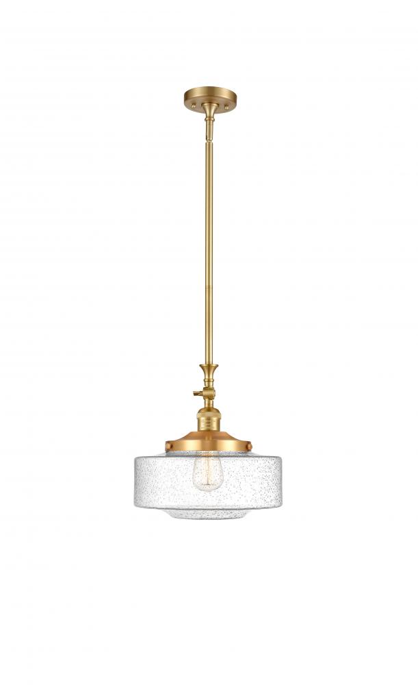 Bridgeton - 1 Light - 12 inch - Satin Gold - Stem Hung - Adjustable Mini Pendant