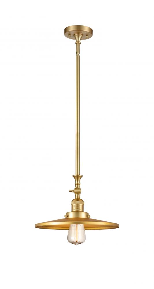 Appalachian - 1 Light - 12 inch - Satin Gold - Stem Hung - Adjustable Mini Pendant